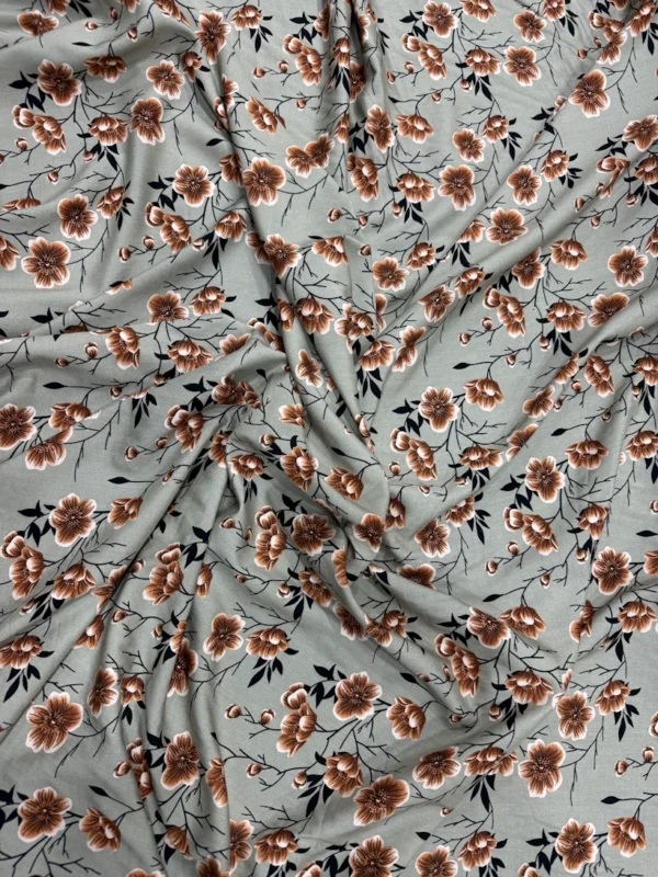 9 Maroon Floral Linen Boski