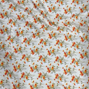 Cream Poppy Floral Linen Boski