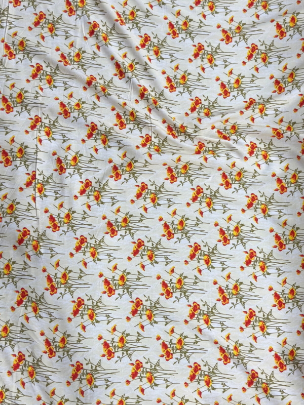 Cream Poppy Floral Linen Boski