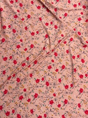1 Peach Floral Linen Boski