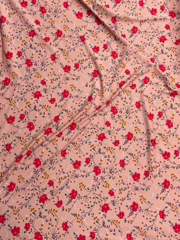 Peach Floral Linen Boski