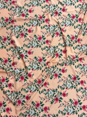 1 Peach Floral Linen Boski