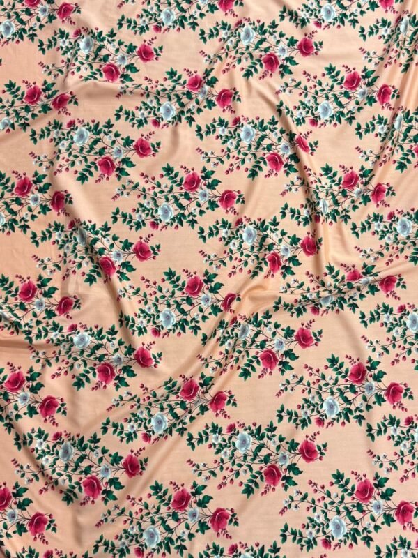 1 Peach Floral Linen Boski