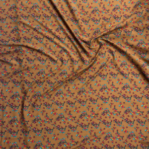 Brown Floral Linen Boski