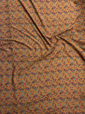 Brown Floral Linen Boski