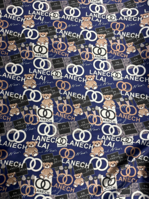 Blue Designer Inspired Shot Silk