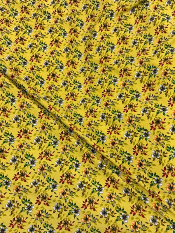 Mustard Yellow Floral Linen Boski