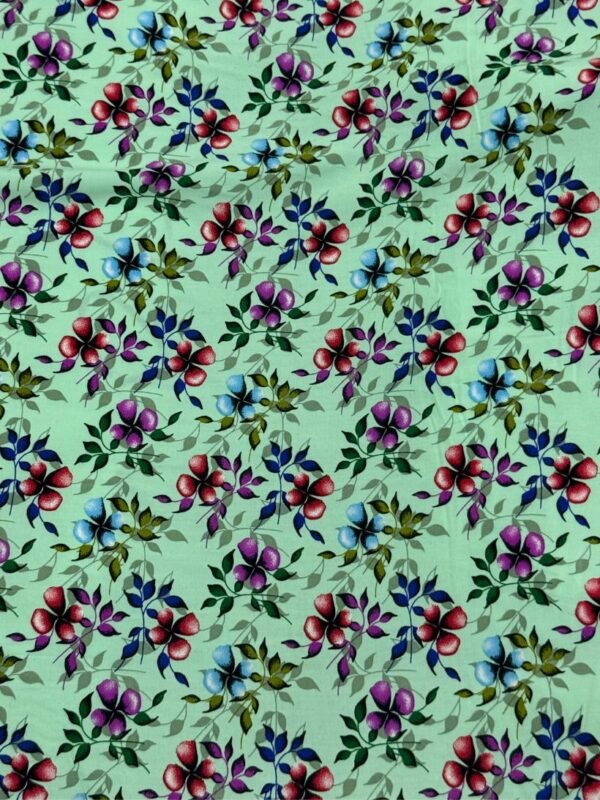 Mint Green Floral Linen Boski