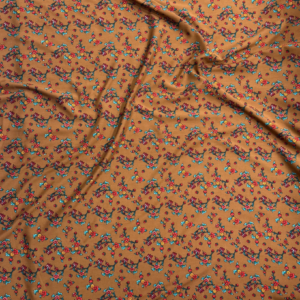 Brown Floral Linen Boski