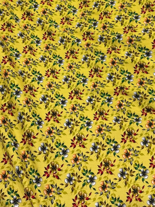 Mustard Yellow Floral Linen Boski