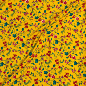 Yellow Floral Linen Boski
