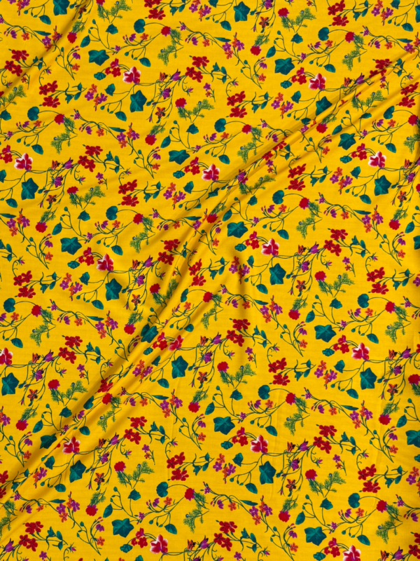 Yellow Floral Linen Boski