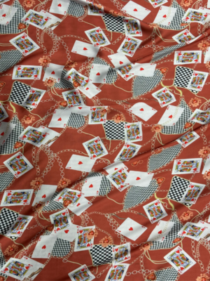 Light Brown Digital Print Shot Silk