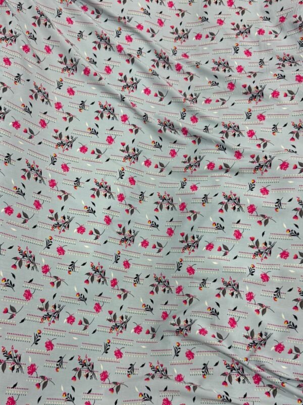 14 Light Blue Floral Linen Boski