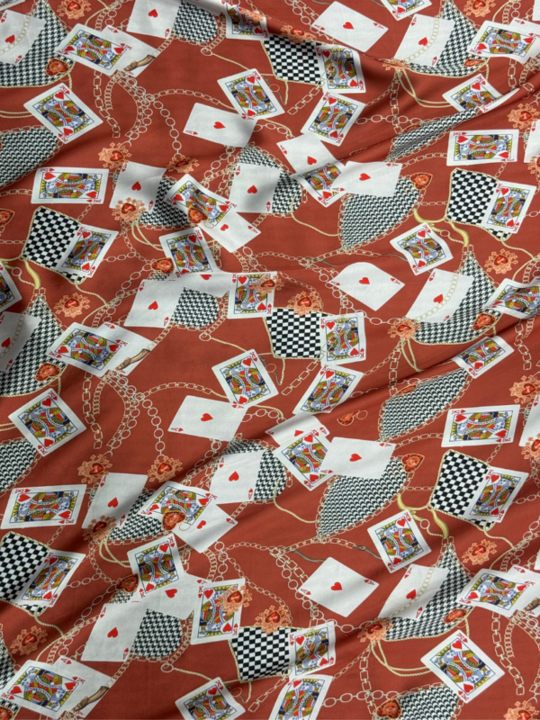 Light Brown Digital Print Shot Silk