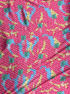 Dark Pink Designer Inspired Shot Silk