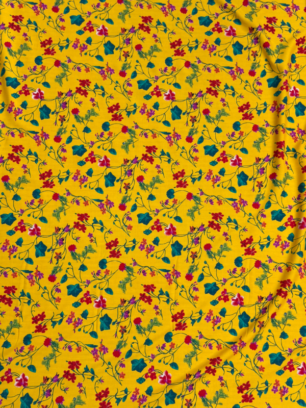 Yellow Floral Linen Boski
