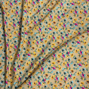 Beige Floral Linen Boski