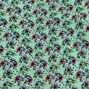 Mint Green Floral Linen Boski