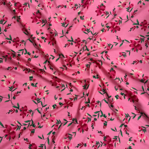222 Candy Pink Floral Linen Boski