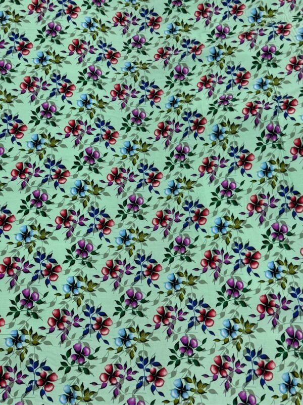 Mint Green Floral Linen Boski