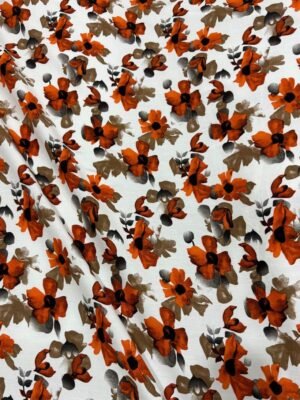 23 White Leaves Linen Boski