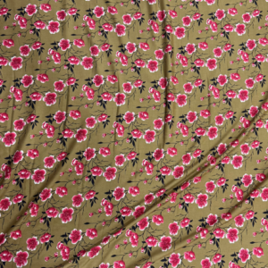Brown Floral Linen Boski
