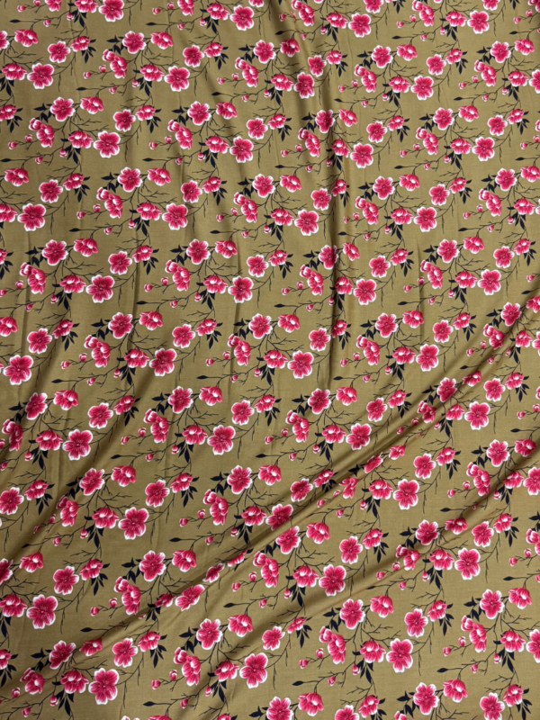 Brown Floral Linen Boski