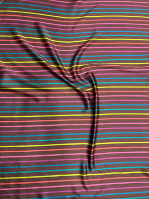 Brown Lining Digital Print Shot Silk