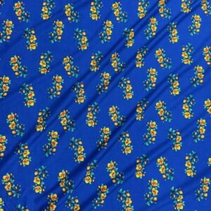 Royal Blue Floral Linen Boski