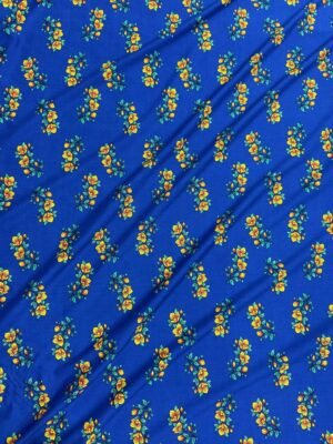 3 Royal Blue Floral Linen Boski