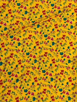 3123 Yellow Floral Linen Boski