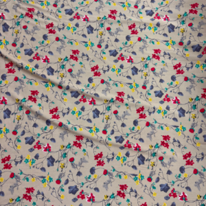 Light Beige Floral Linen Boski