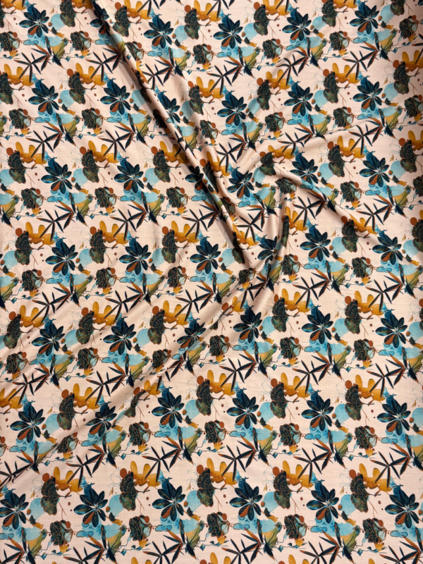 Peach Floral Linen Boski