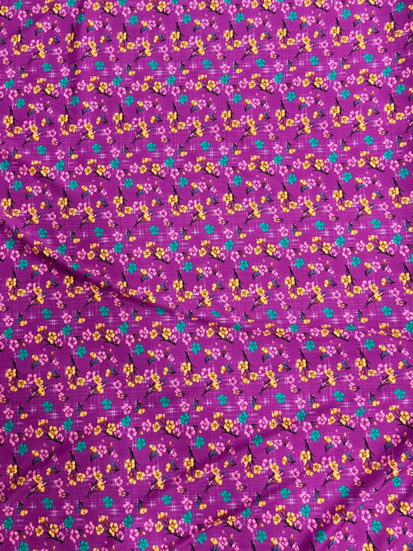 Burgundy Floral Linen Boski