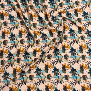 Peach Floral Linen Boski