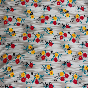 Light Taupe Floral Linen Boski