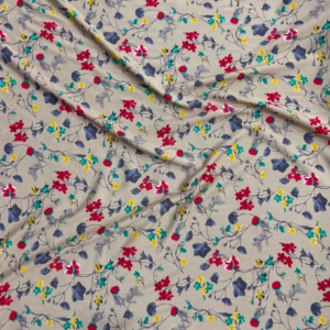 Light Beige Floral Linen Boski