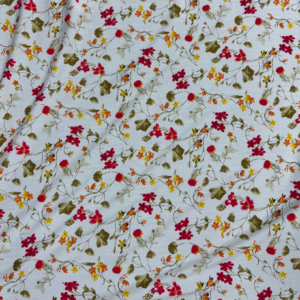 White Floral Linen Boski