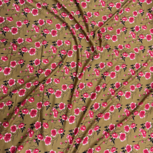 Brown Floral Linen Boski