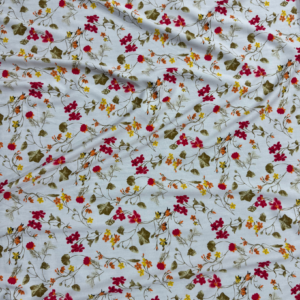 White Floral Linen Boski