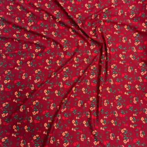 Maroon Floral Linen Boski