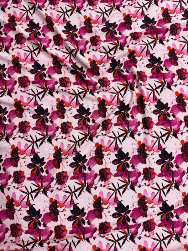 Pink Floral Linen Boski