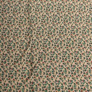 Beige Small Floral Linen Boski