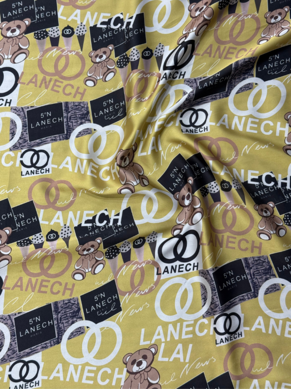 Mustard Yellow Digital Print Shot Silk
