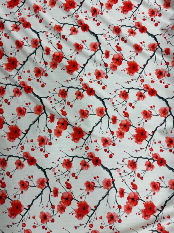 Off-White Vine Floral Linen Boski