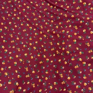 Maroon Floral Linen Boski
