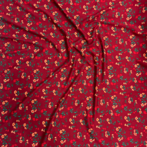 Maroon Floral Linen Boski