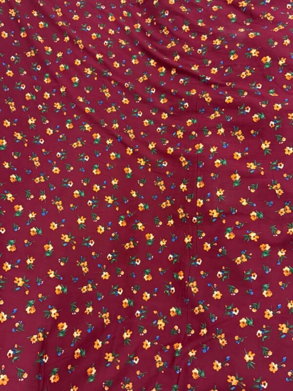 Maroon Floral Linen Boski
