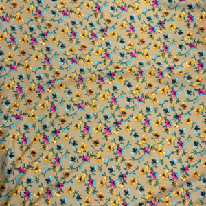 Beige Floral Linen Boski